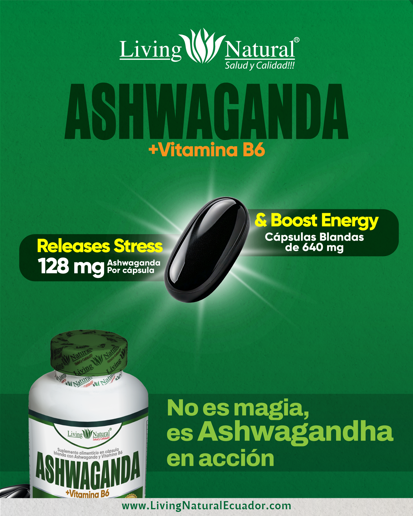 ASWAGANDA | CÁPSULA BLANDA FRASCO X100