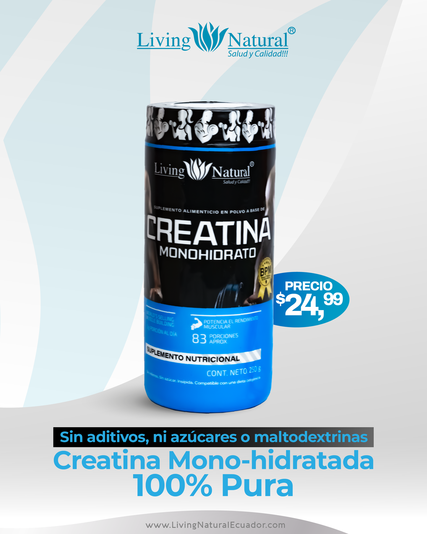 CREATINA MONOHIDRATADA | 250g | 500 g | 120 CÁPSULAS de 1500 MG C/U