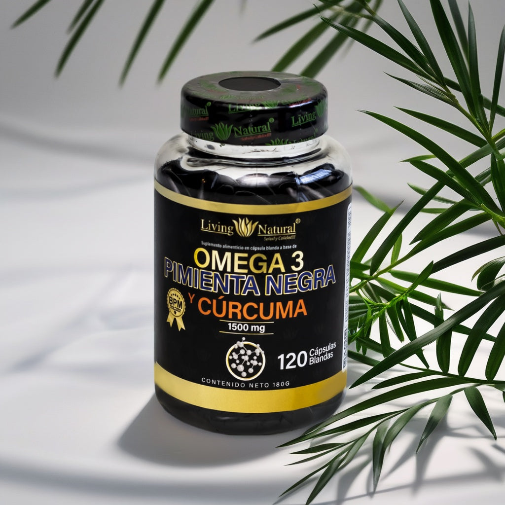 OMEGA, PIMIENTA Y CÚCUMA- CÁP BLANDAS - FRASCO - X100 - 1500mg