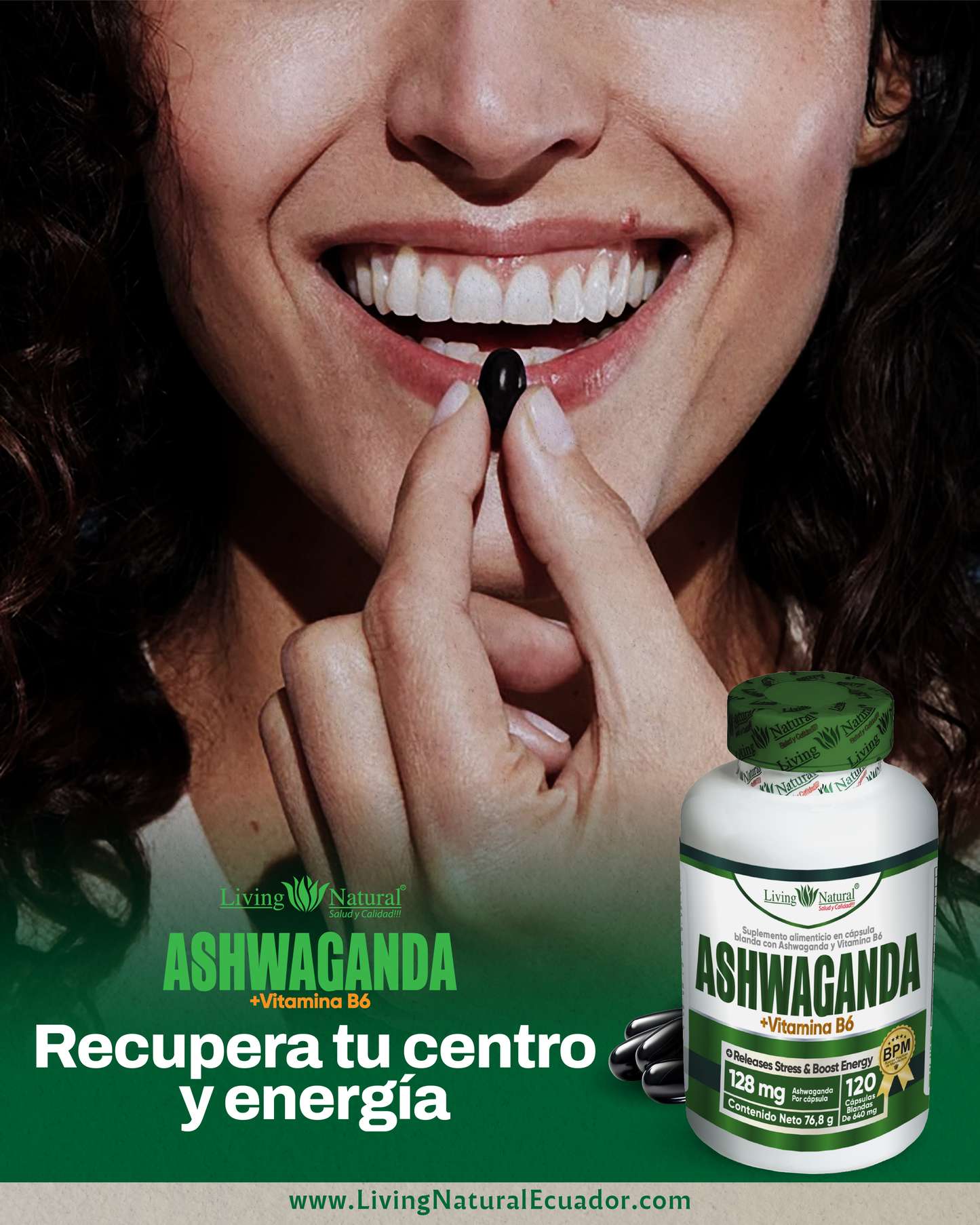 ASWAGANDA | CÁPSULA BLANDA FRASCO X100
