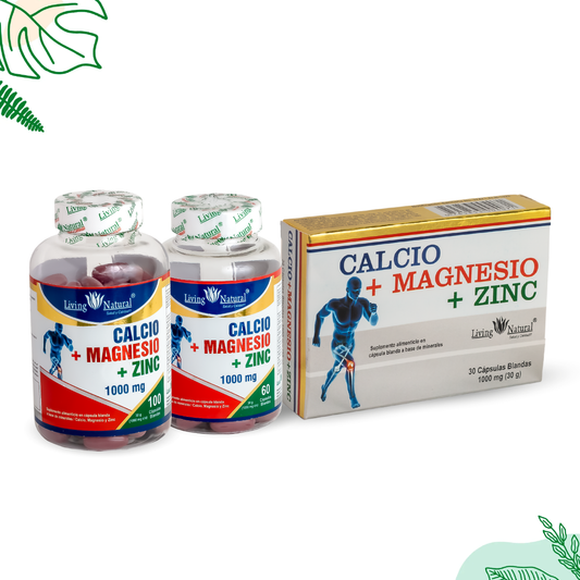 CALCIO + MAGNESIO + ZINC | 1000 mg | 30X, 60X, 100X