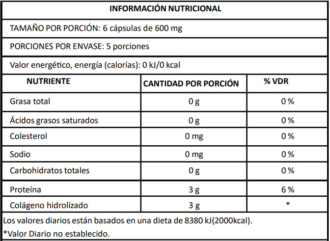COLÁGENO HIDROLIZADO CÁPSULA BLANDA | 600 mg | X30 X60 X100