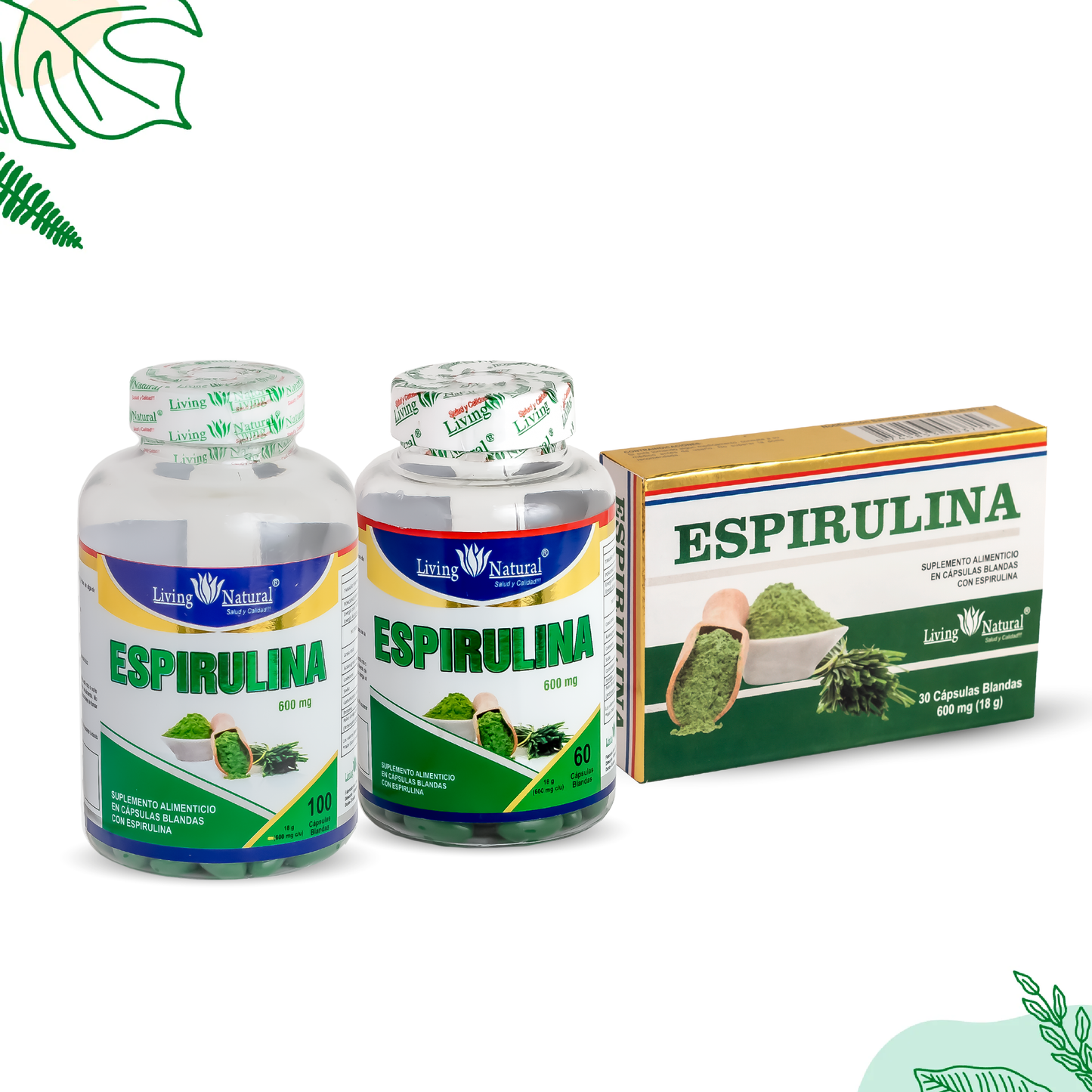 ESPIRULINA | 600 mg |  X30, X60, X100
