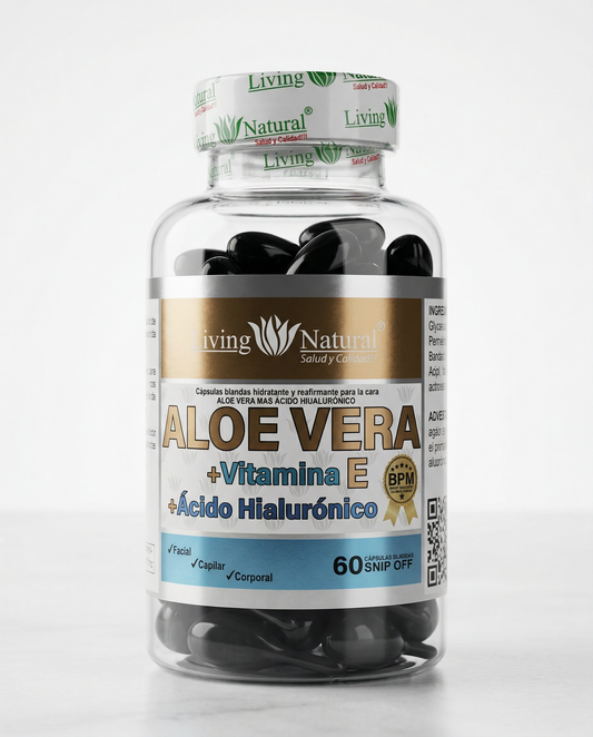 ALOE VERA FACIAL + ÁCIDO HIALURONICO | 600 mg | 60X