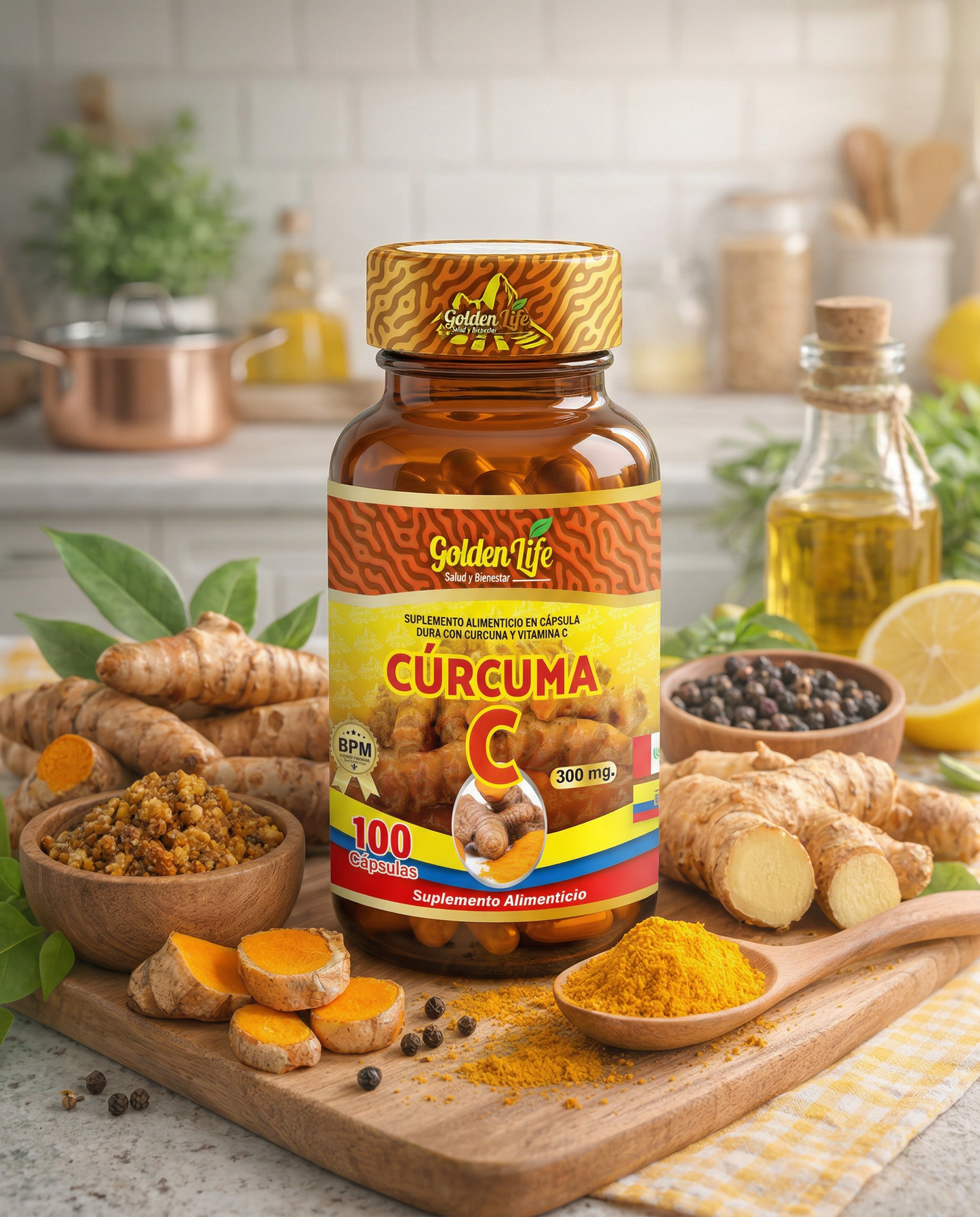 CURCUMA + C GOLDEN LIFE X100