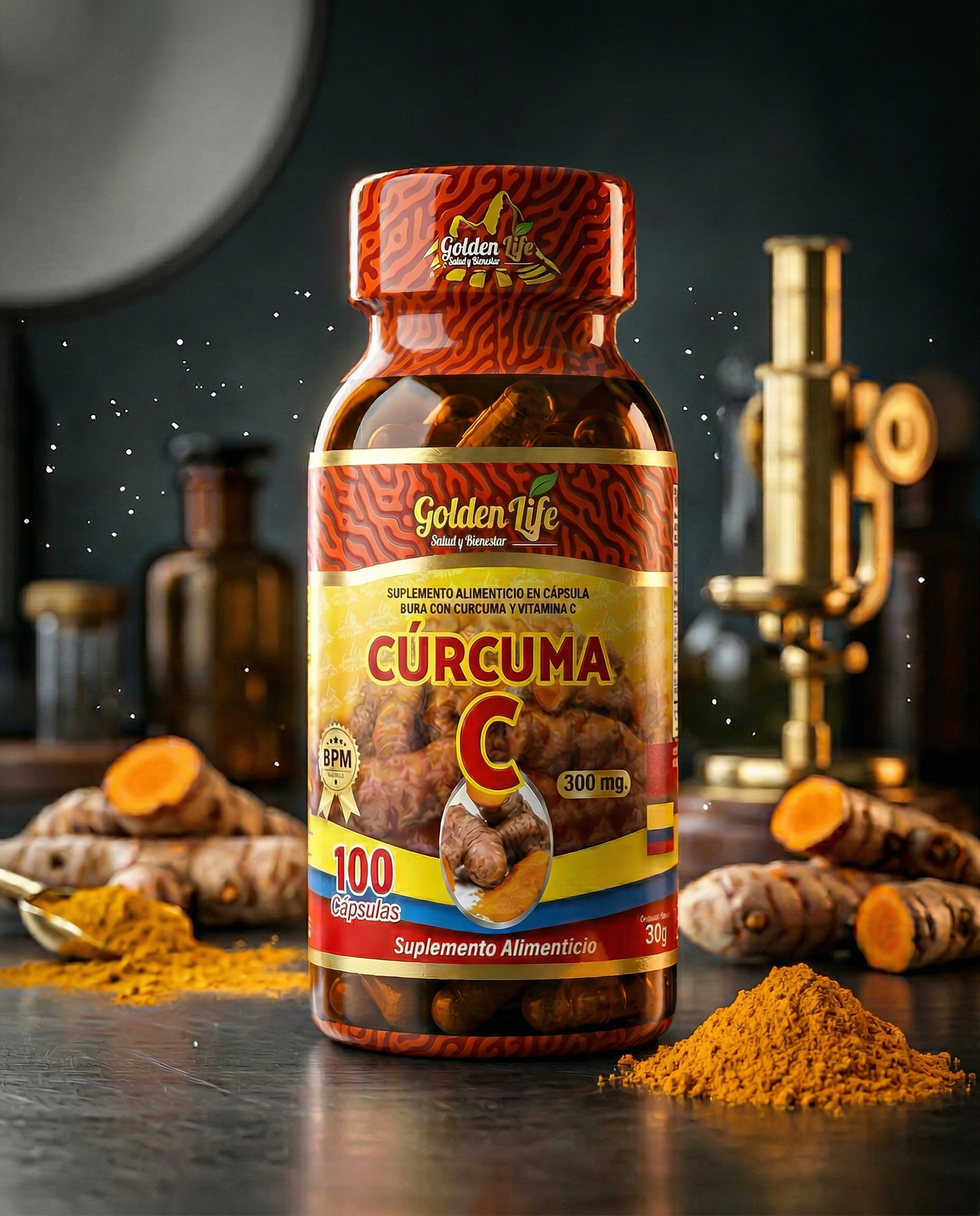 CURCUMA + C GOLDEN LIFE X100