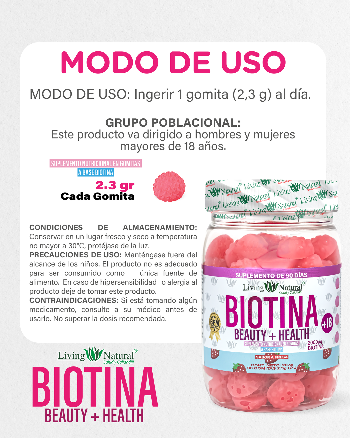 GOMITAS BIOTINA X90