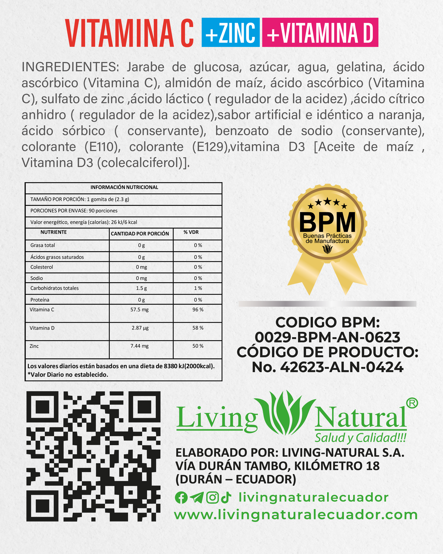 GOMITAS VITAMINA C KDS X30, X90