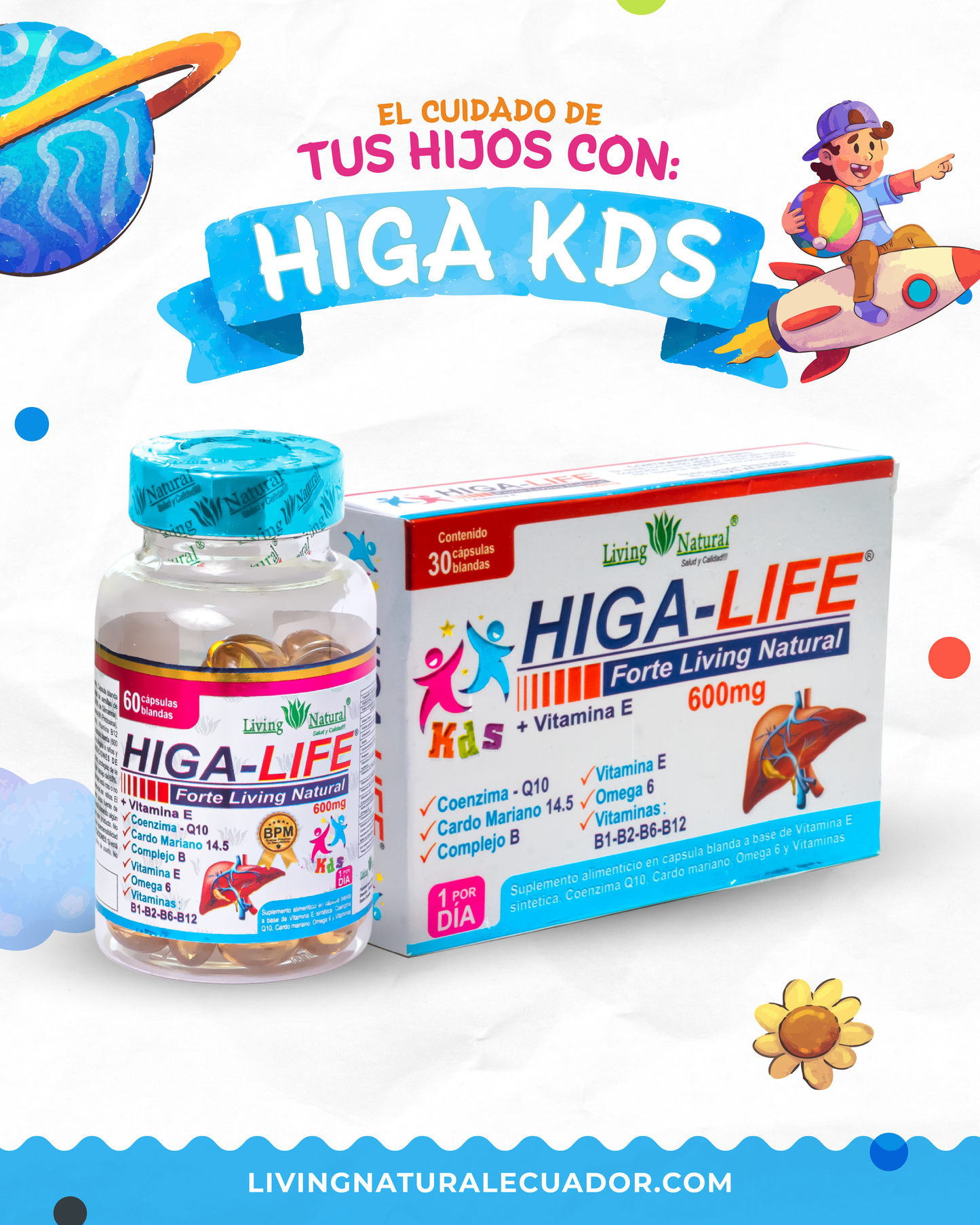 HIGA-LIFE KDS CAPSULA BLANDA | X30, X60 | 600 mg