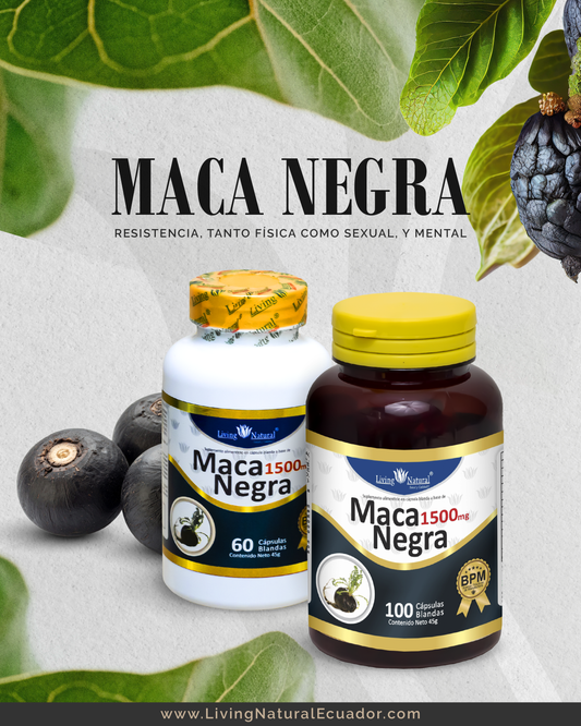 MACA NEGRA - CÁP BLANDAS - FRASCO - X60, X100 - 1000mg