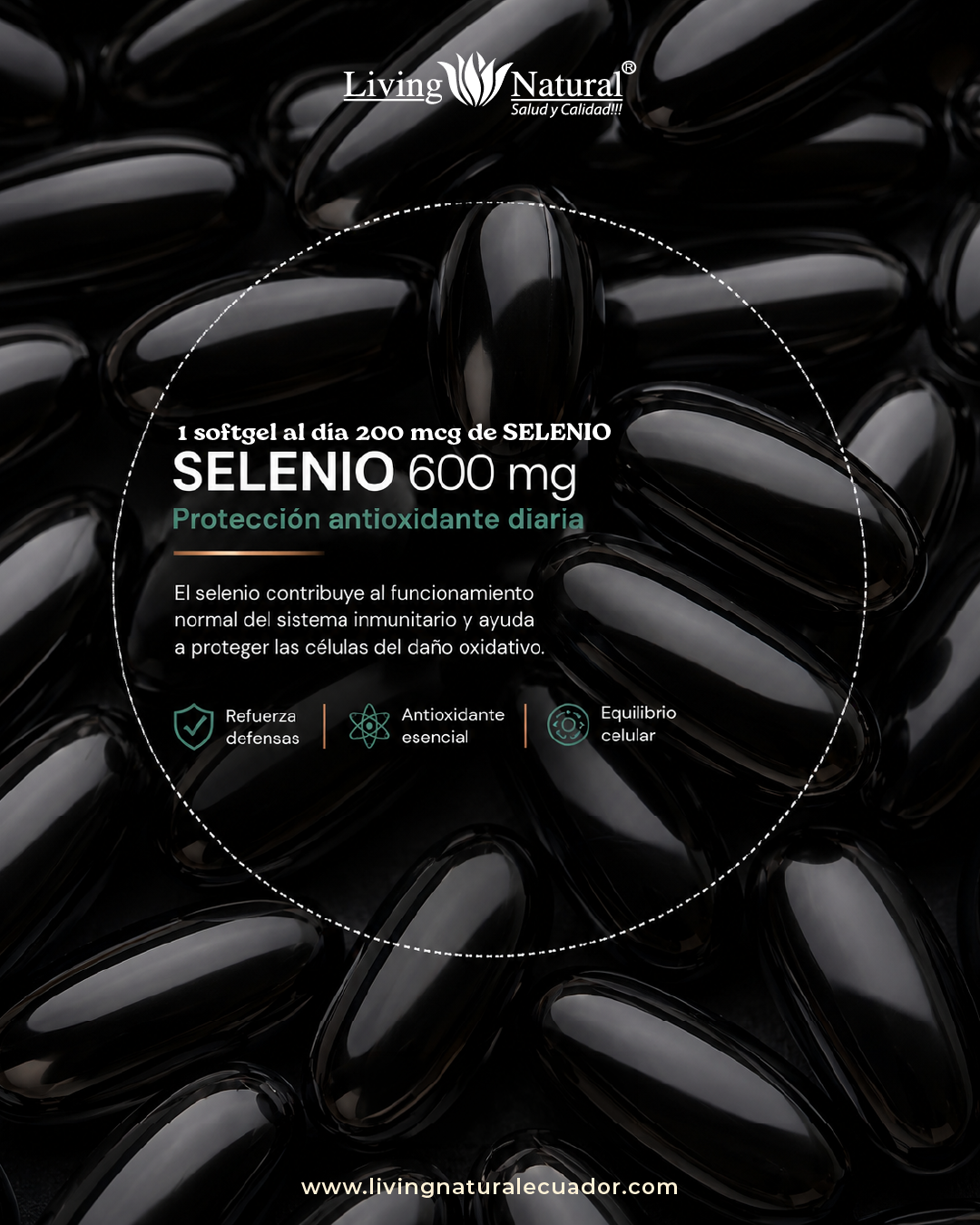 SELENIO 350 MG / 100 CÁPSULAS BLANDAS