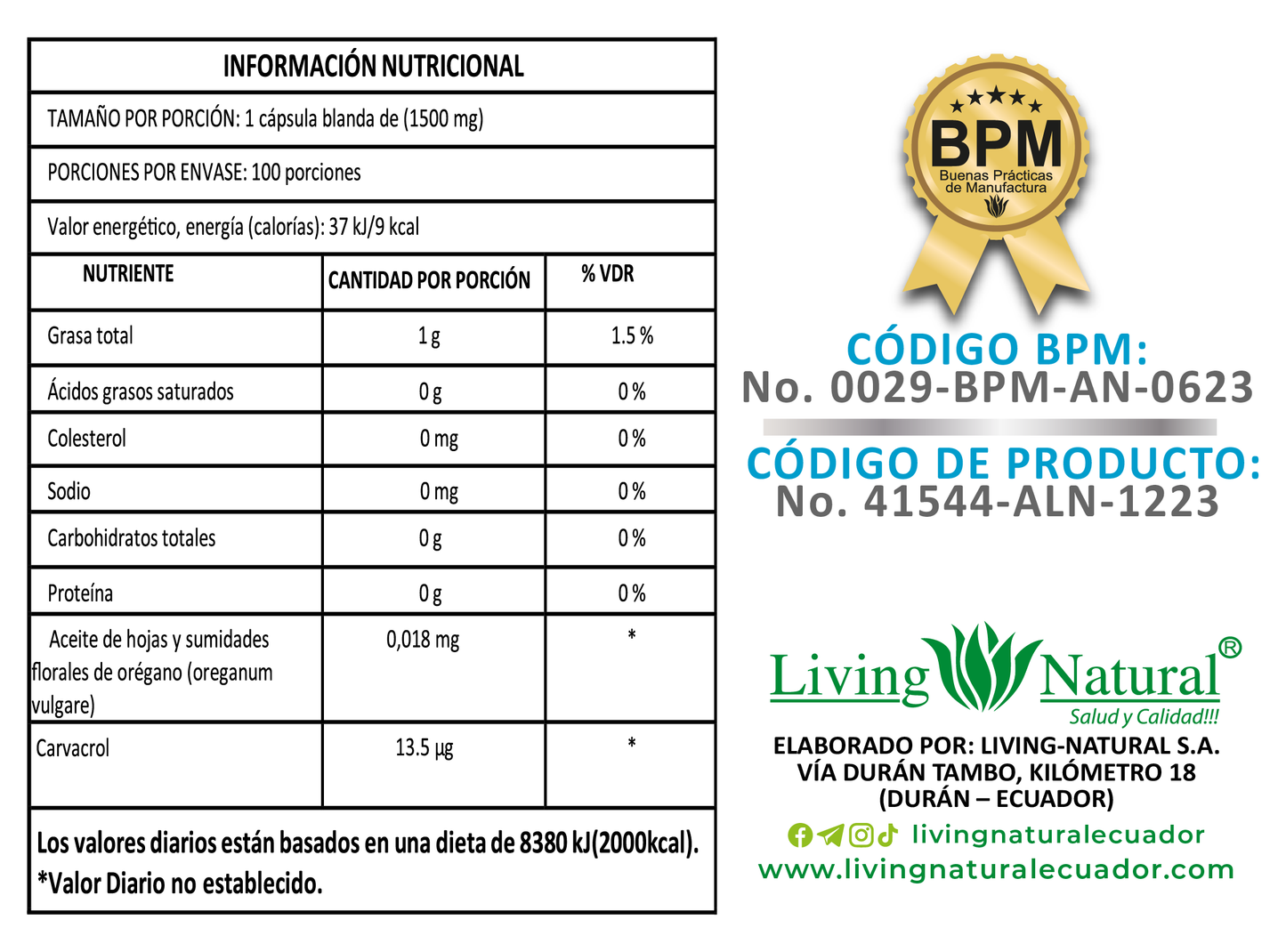 ACEITE DE ORÉGANO X100 | 1000 MG