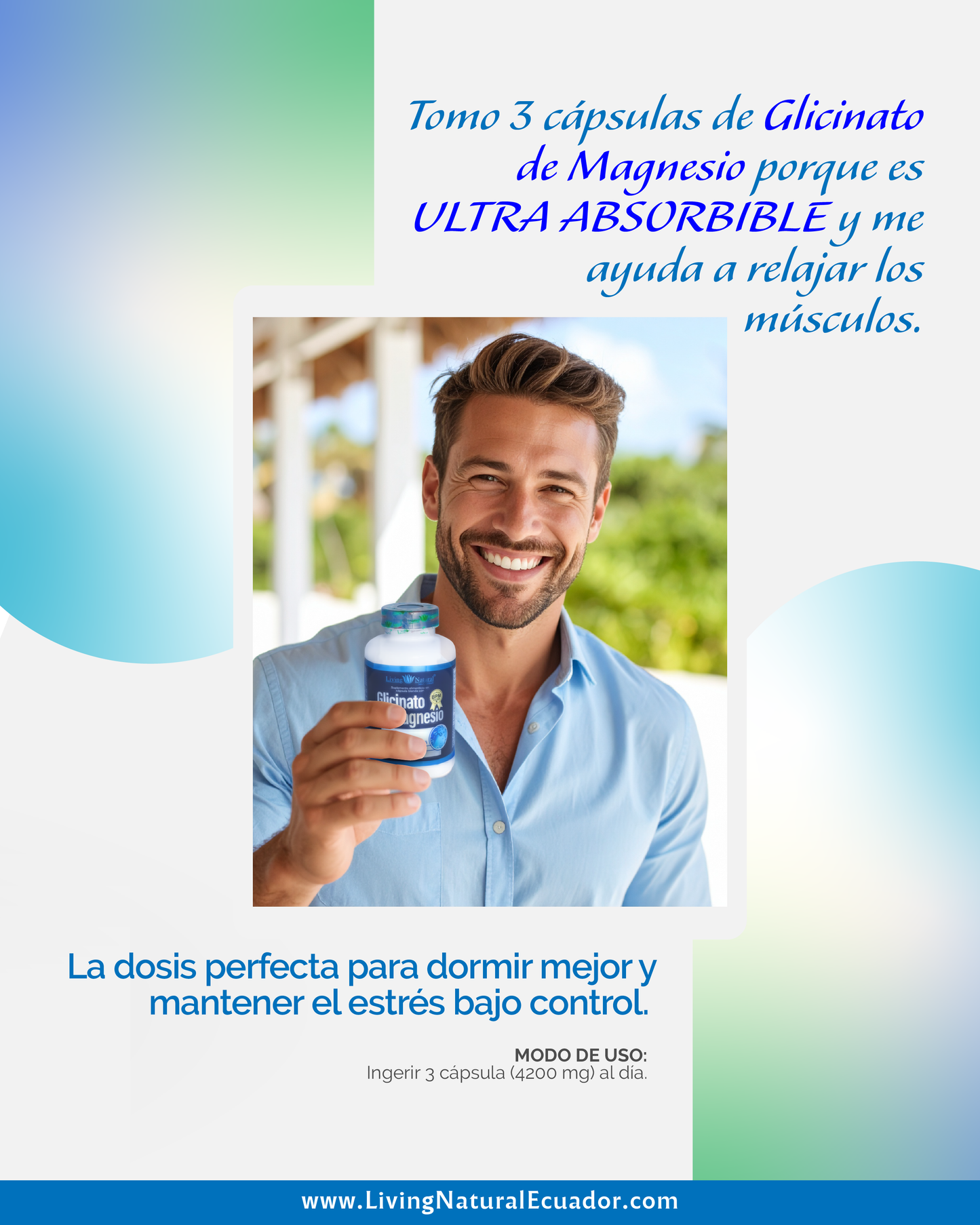 GLICINATO DE MAGNESIO | 1400 MG | X120 CÁPSULAS