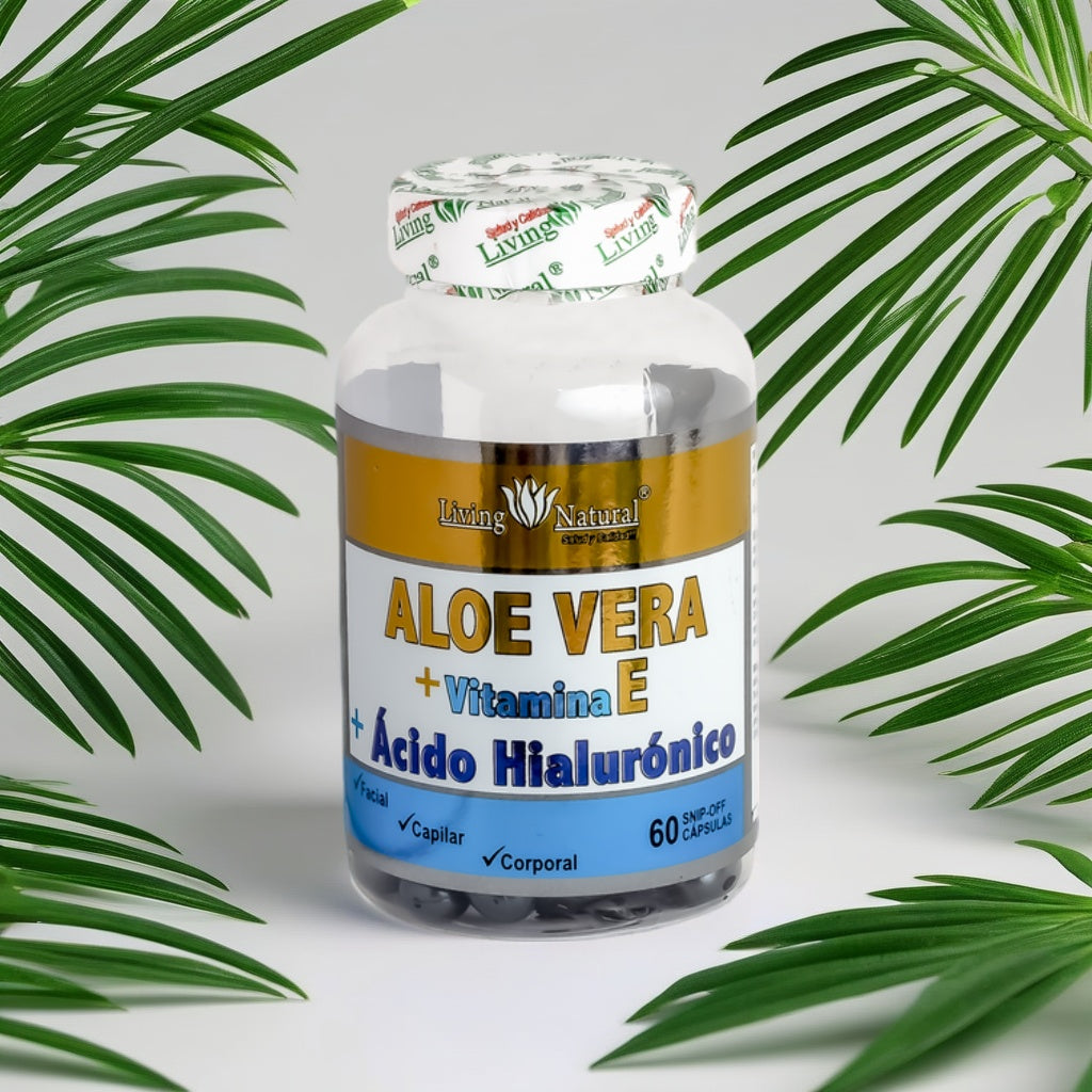 ALOE VERA FACIAL + ÁCIDO HIALURONICO | 600 mg | 60X