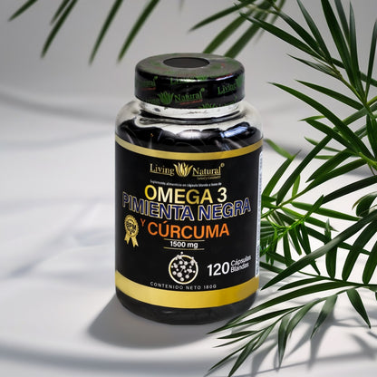 OMEGA, PIMIENTA Y CÚCUMA- CÁP BLANDAS - FRASCO - X100 - 1500mg