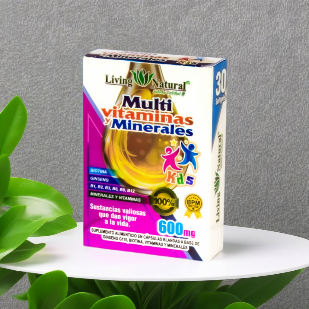 MULTIVITAMINAS Y MINERALES (NIÑOS) KDS  CAPSULA BLANDA | X30, X60 | 600 mg